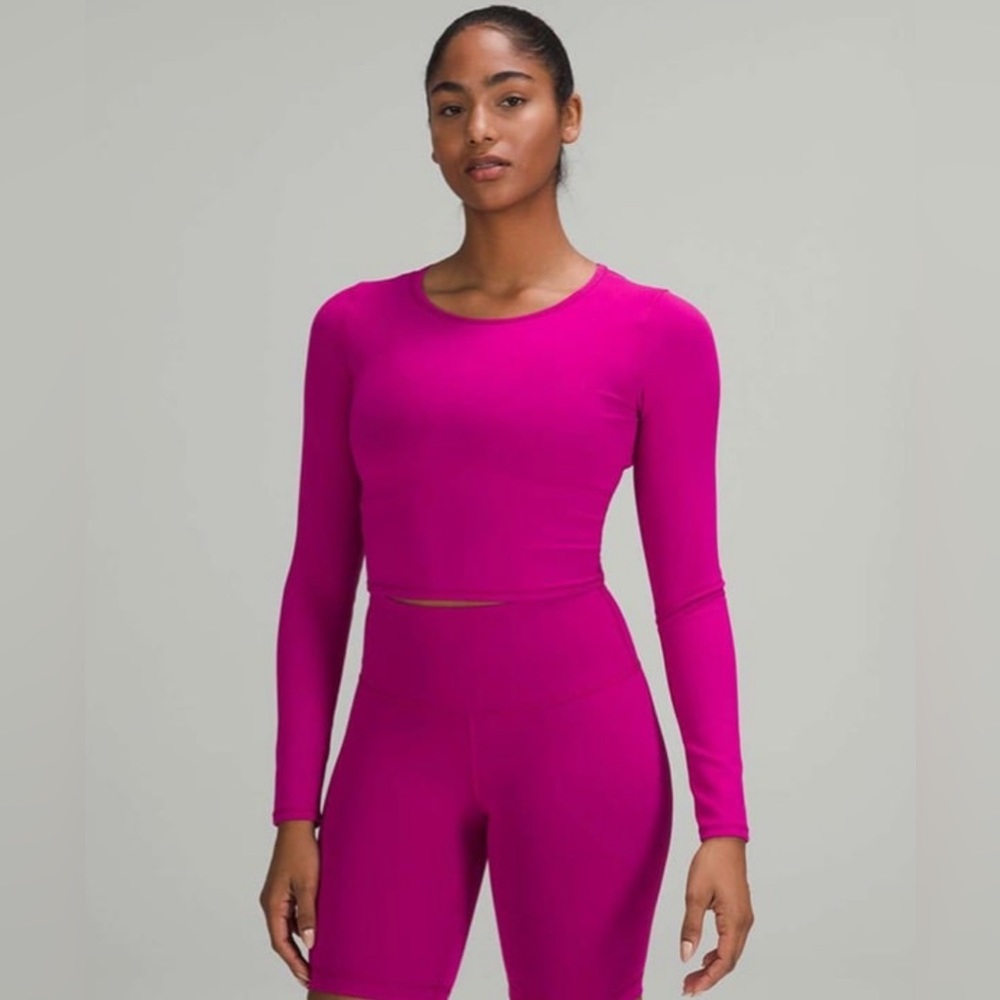 Lululemon Wunder Train Cropped Long Sleeve Shirt